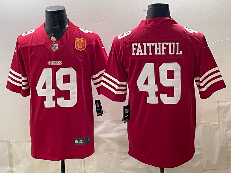 Men 2026 Nike San Francisco 49ers #49 Faithful red NFL Jersey 0901004->san francisco 49ers->NFL Jersey